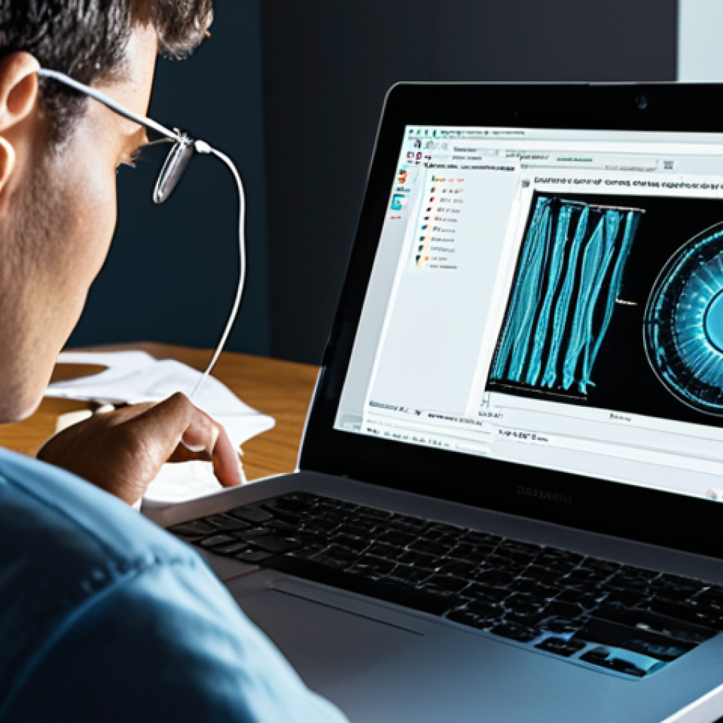 **Prompt:** A dynamic, visually complex scene illustrating the collision of traditional labor law with modern technology. In the foreground, a diverse individual, resembling a remote worker or a "gig" economy platform worker, sits at a home desk, their face illuminated by a laptop screen displaying intricate, almost ethereal algorithms and digital interfaces. Behind them, classic, imposing law books stand open, their pages appearing slightly faded or overshadowed, symbolizing outdated norms. Subtle visual cues, like faint digital tendrils or glowing lines, extend from the screen towards the person, subtly suggesting "algorithmic subordination" and the blurring lines between freedom and digital control. The image should convey a sense of a rapidly changing work environment, with elements of surveillance and a blend of domestic and professional spaces. Use a modern, slightly futuristic aesthetic with high contrast and conceptual depth.