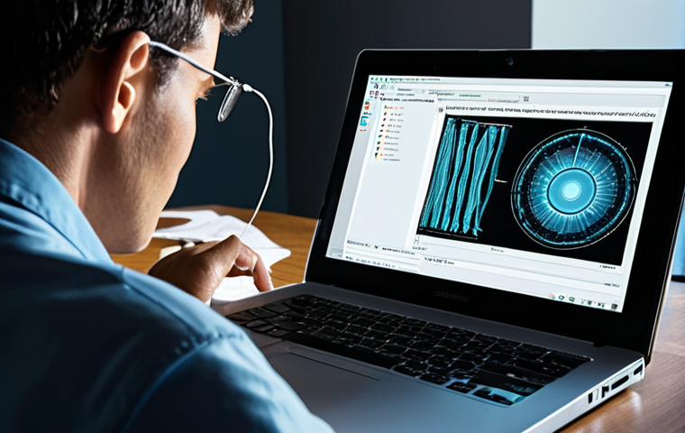 **Prompt:** A dynamic, visually complex scene illustrating the collision of traditional labor law with modern technology. In the foreground, a diverse individual, resembling a remote worker or a "gig" economy platform worker, sits at a home desk, their face illuminated by a laptop screen displaying intricate, almost ethereal algorithms and digital interfaces. Behind them, classic, imposing law books stand open, their pages appearing slightly faded or overshadowed, symbolizing outdated norms. Subtle visual cues, like faint digital tendrils or glowing lines, extend from the screen towards the person, subtly suggesting "algorithmic subordination" and the blurring lines between freedom and digital control. The image should convey a sense of a rapidly changing work environment, with elements of surveillance and a blend of domestic and professional spaces. Use a modern, slightly futuristic aesthetic with high contrast and conceptual depth.