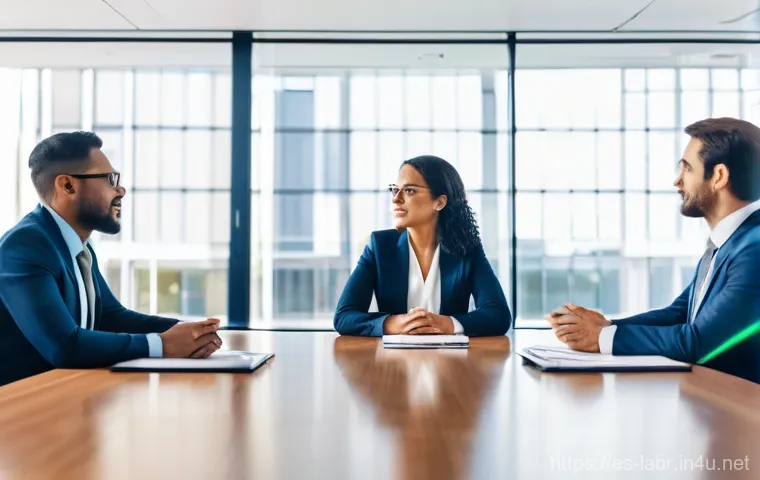 노동법 사례를 활용한 실무 준비 - **Prompt 2: Dynamic Professional Development Workshop**
    A vibrant, eye-level view of a group of ...